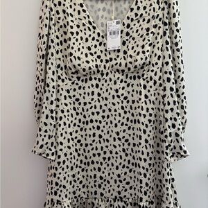 NEW WITH TAGS Chic Black and White Dot Dress